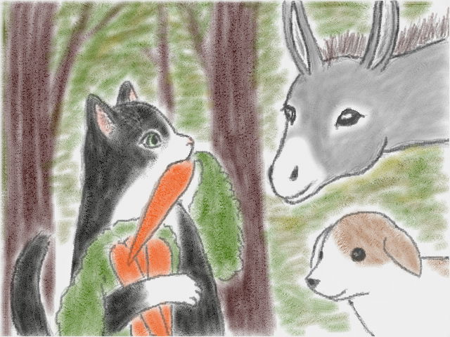 ブレーメンの音楽隊 エホンオウコク様とのコラボ用イラスト 月澄狸のイラスト置き場 Gifアニメあり 月澄狸 書いて読んで楽しめる 次世代web小説投稿サイト Novelism ノベリズム